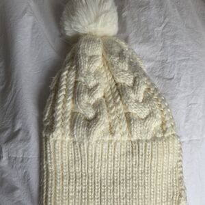 David and Young Cream Knit Beanie